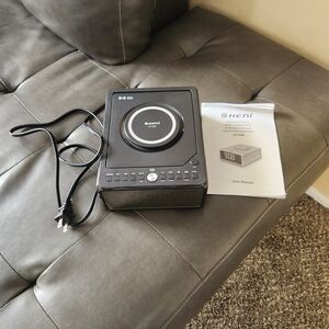 Black Portable CD Player/ Alarm with Bluetooth